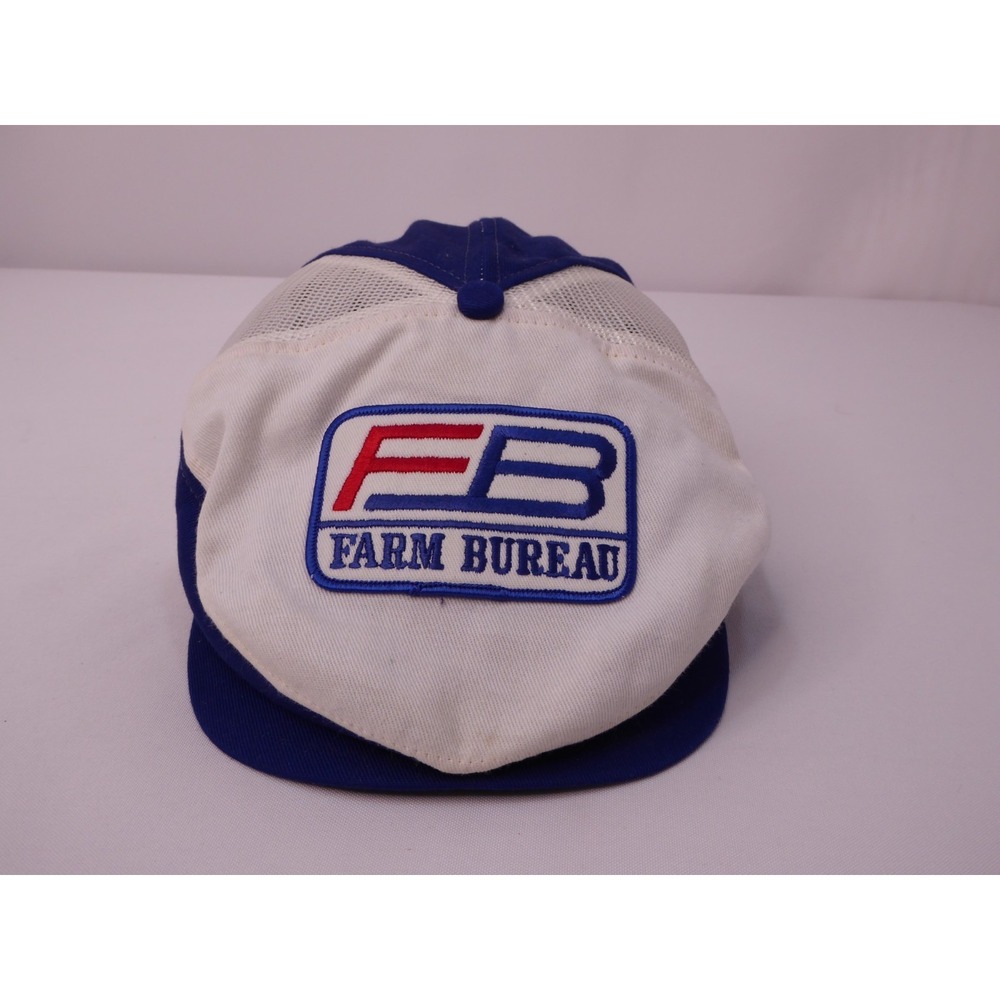VTG 1979s Farm Bureau Golf Cabbie Newsboy with Snap in Front Snapback Hat Cap